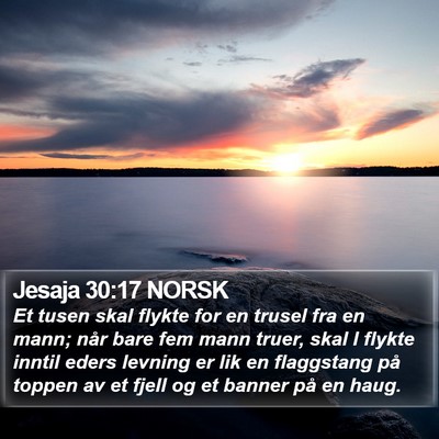 Jesaja 30:17 NORSK Bible Verse Image