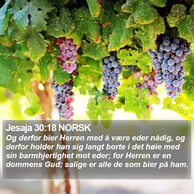 Jesaja 30:18 NORSK Bible Verse Image