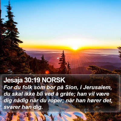 Jesaja 30:19 NORSK Bible Verse Image
