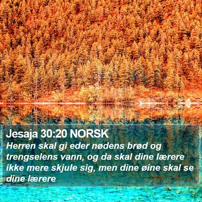 Jesaja 30:20 NORSK Bible Verse Image