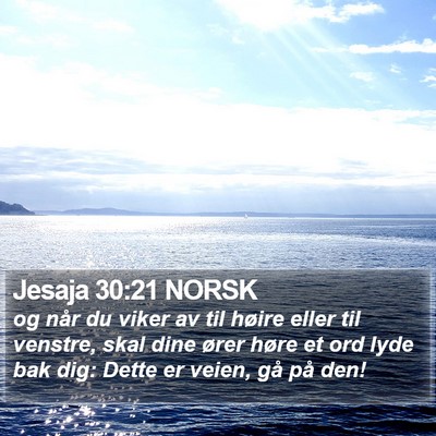 Jesaja 30:21 NORSK Bible Verse Image