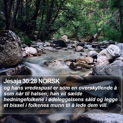 Jesaja 30:28 NORSK Bible Verse Image