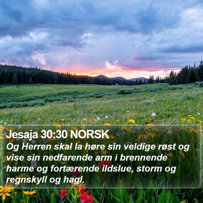Jesaja 30:30 NORSK Bible Verse Image