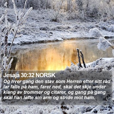 Jesaja 30:32 NORSK Bible Verse Image