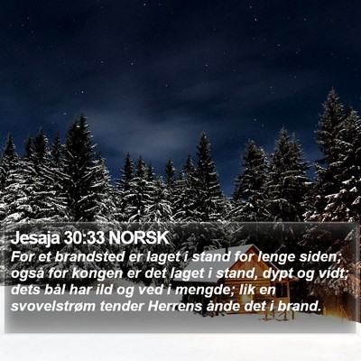 Jesaja 30:33 NORSK Bible Verse Image