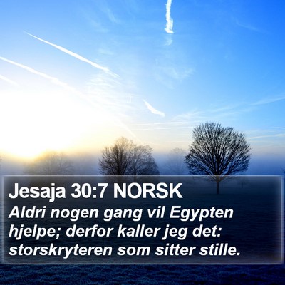 Jesaja 30:7 NORSK Bible Verse Image