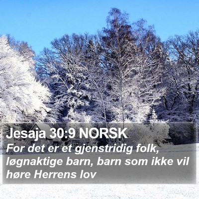 Jesaja 30:9 NORSK Bible Verse Image