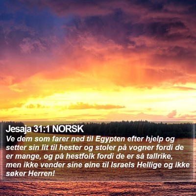 Jesaja 31:1 NORSK Bible Verse Image