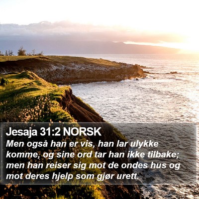 Jesaja 31:2 NORSK Bible Verse Image