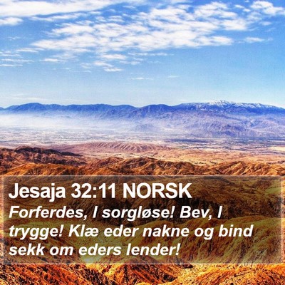 Jesaja 32:11 NORSK Bible Verse Image