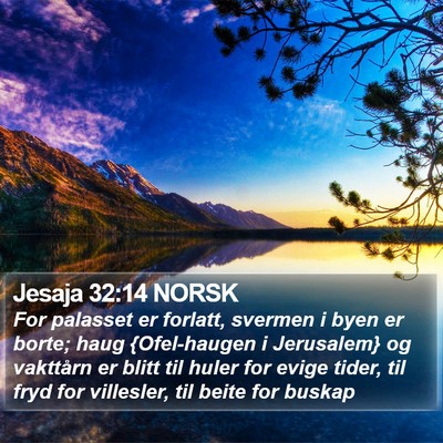 Jesaja 32:14 NORSK Bible Verse Image
