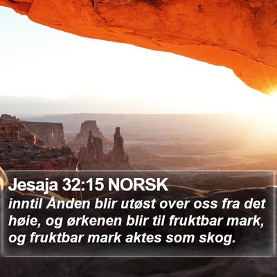 Jesaja 32:15 NORSK Bible Verse Image