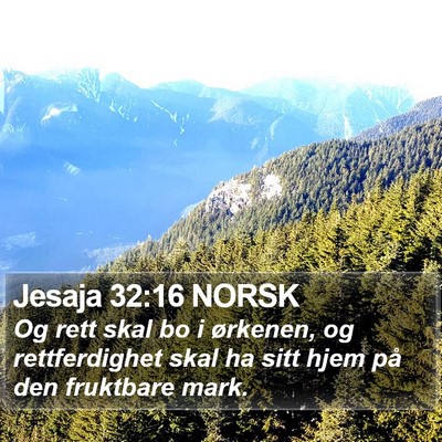 Jesaja 32:16 NORSK Bible Verse Image