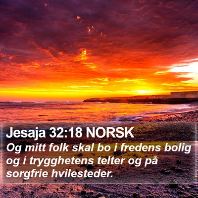 Jesaja 32:18 NORSK Bible Verse Image