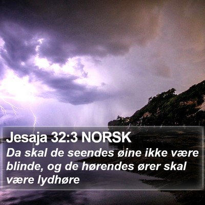 Jesaja 32:3 NORSK Bible Verse Image