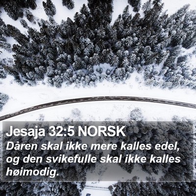 Jesaja 32:5 NORSK Bible Verse Image
