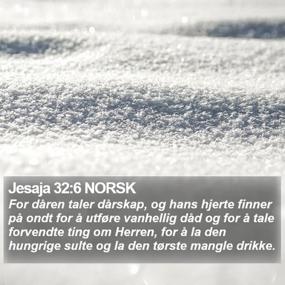 Jesaja 32:6 NORSK Bible Verse Image