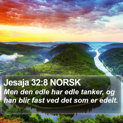 Jesaja 32:8 NORSK Bible Verse Image
