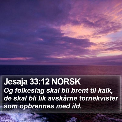 Jesaja 33:12 NORSK Bible Verse Image