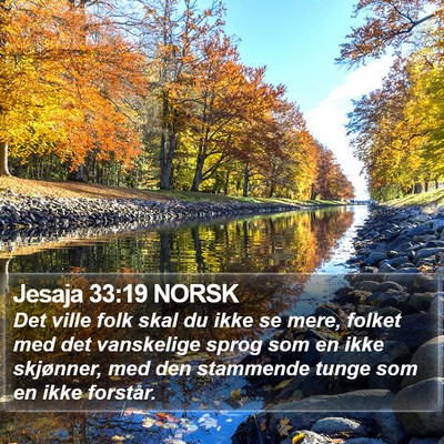 Jesaja 33:19 NORSK Bible Verse Image