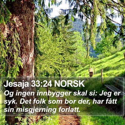 Jesaja 33:24 NORSK Bible Verse Image