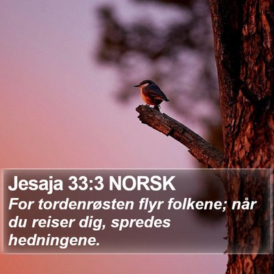 Jesaja 33:3 NORSK Bible Verse Image