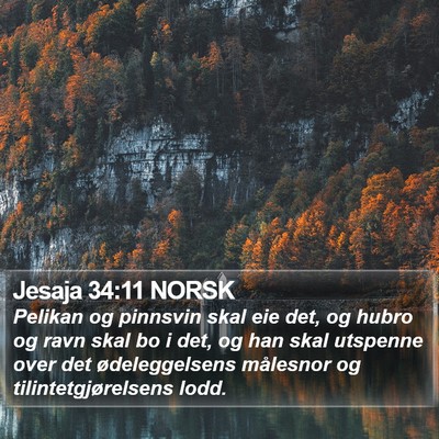 Jesaja 34:11 NORSK Bible Verse Image