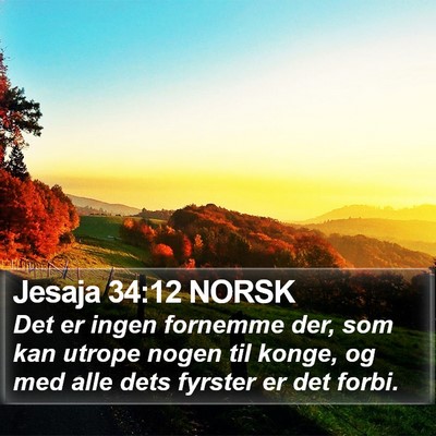 Jesaja 34:12 NORSK Bible Verse Image