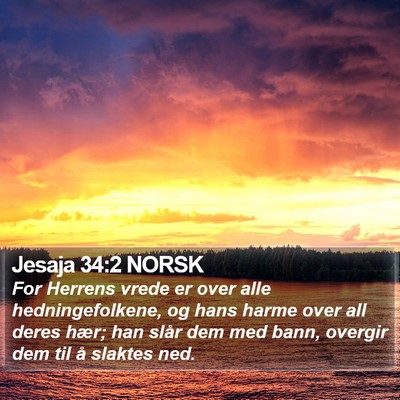 Jesaja 34:2 NORSK Bible Verse Image