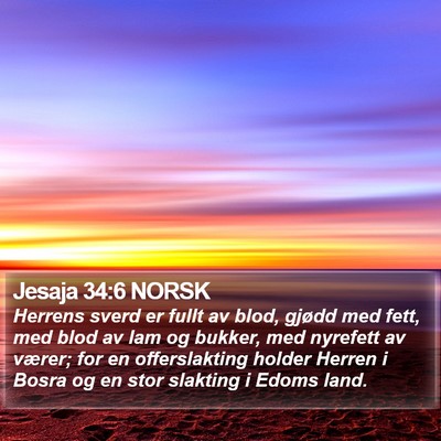 Jesaja 34:6 NORSK Bible Verse Image