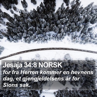 Jesaja 34:8 NORSK Bible Verse Image