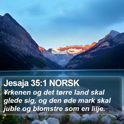 Jesaja 35:1 NORSK Bible Verse Image