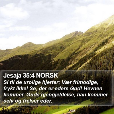 Jesaja 35:4 NORSK Bible Verse Image