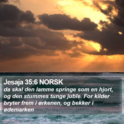 Jesaja 35:6 NORSK Bible Verse Image