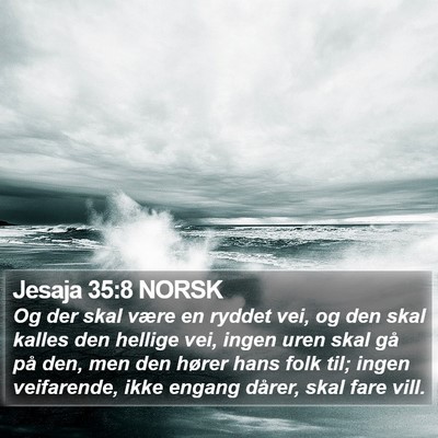 Jesaja 35:8 NORSK Bible Verse Image