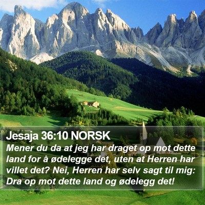 Jesaja 36:10 NORSK Bible Verse Image