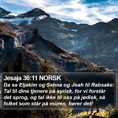 Jesaja 36:11 NORSK Bible Verse Image