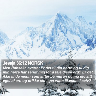 Jesaja 36:12 NORSK Bible Verse Image
