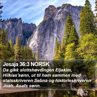 Jesaja 36:3 NORSK Bible Verse Image