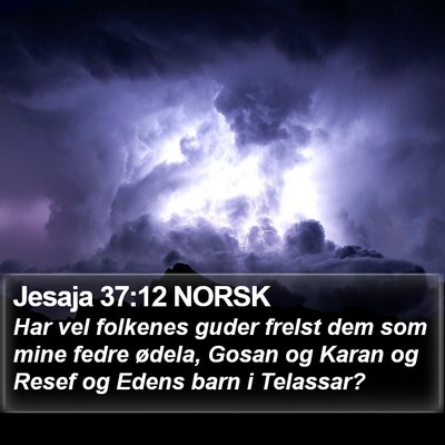 Jesaja 37:12 NORSK Bible Verse Image