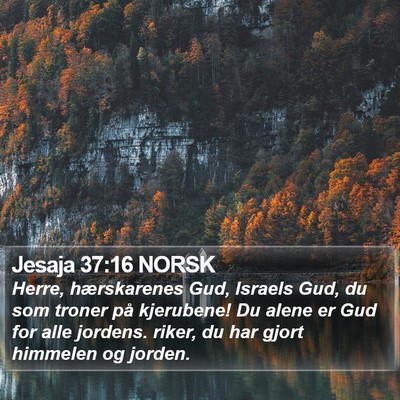 Jesaja 37:16 NORSK Bible Verse Image