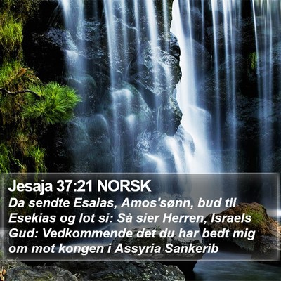 Jesaja 37:21 NORSK Bible Verse Image
