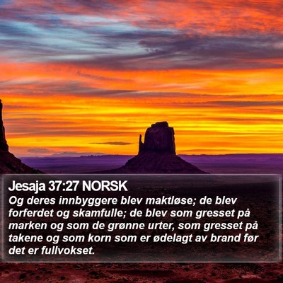Jesaja 37:27 NORSK Bible Verse Image