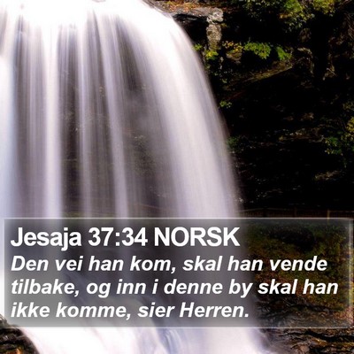 Jesaja 37:34 NORSK Bible Verse Image