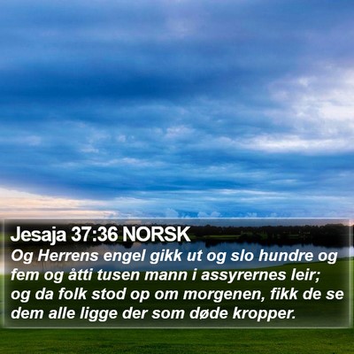 Jesaja 37:36 NORSK Bible Verse Image