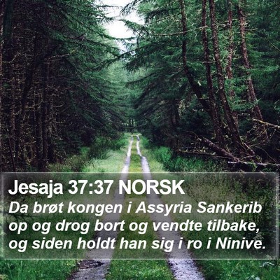 Jesaja 37:37 NORSK Bible Verse Image