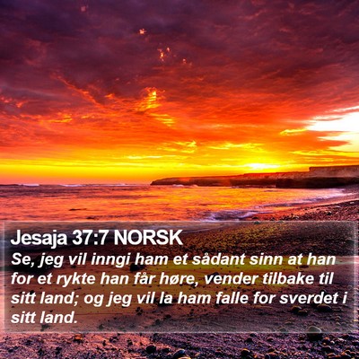 Jesaja 37:7 NORSK Bible Verse Image