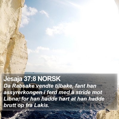 Jesaja 37:8 NORSK Bible Verse Image