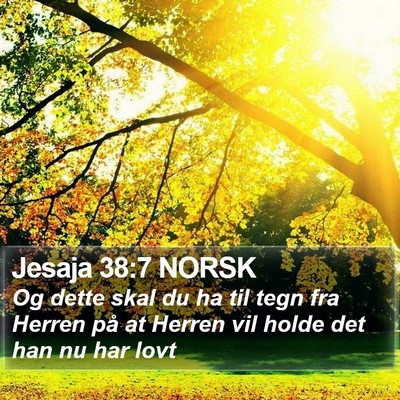 Jesaja 38:7 NORSK Bible Verse Image