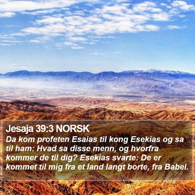 Jesaja 39:3 NORSK Bible Verse Image